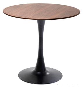 Schickeria jedálenský stôl hnedo-čierny Ø80 cm