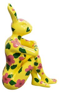 Sitting Rabbit dekorácia žltá 80 cm