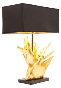 Tropical Flower stolná lampa zlato-čierna