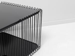 Wire Double konferenčný stolík čierny 120 cm