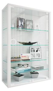 ZÁVESNÁ VITRÍNA, číra, biela, 59/91/25 cm Livetastic - Sklenené vitríny, Online Only