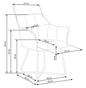 Jedálenská stolička SCK-377 sivá