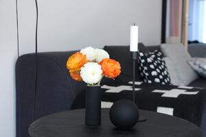 Guľatá váza Ball Black 8 cm
