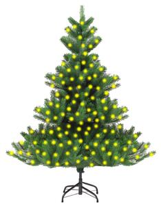 Osvetlený umelý vianočný stromček normandská jedľa zelený 210cm