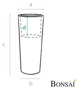Kvetináč Slim antracitový 70 cm - Antracit - 51 - 70 cm