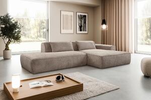 ROHOVÁ SEDAČKA, plast, textil, kompozitné drevo, taupe Livetastic - Sedačky, Online Only