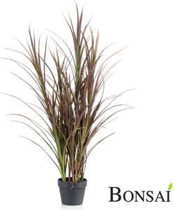Umelá tráva červenkastá 115 cm – s UV ochranou v kvetináči - 91 - 120 cm