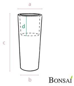 Kvetináč Slim cappuccino 90 cm - štíhly elegantný doplnok