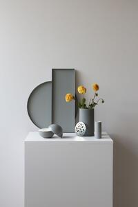 Kovová dekoratívna tácka Circle Grey 30 cm