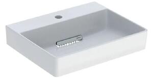 Geberit ONE - Umývadlo, 500x410x142 mm, skrytý prepad, s otvorom na batériu, vodorovný odtok, KeraTect, biela 505.019.00.1