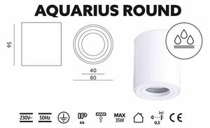 LED svietidlo AQUARIUS IP44 ROUND biele