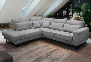ROHOVÁ SEDAČKA, textil, kompozitné drevo, svetlosivá Livetastic - Sedačky, Online Only