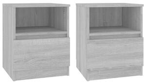 Nočné stolíky 2 ks sivý dub sonoma 40x40x50 cm spracované drevo