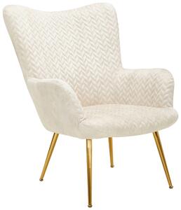 KRESLO UŠIAK, kov, textil, béžová Ambia Home - Kreslá