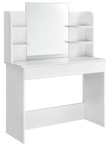 MODERNHOME Toaletný stolík so zrkadlom Poly biely