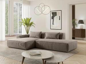 ROHOVÁ SEDAČKA, plast, textil, kompozitné drevo, cappuccino Livetastic - Sedačky, Online Only