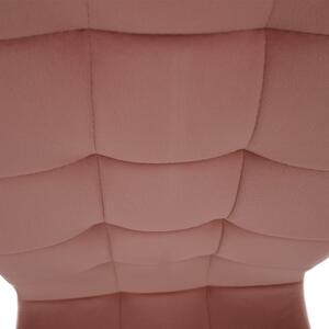 KONDELA Jedálenská stolička, ružová Velvet látka/chróm, GERDA NEW