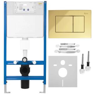 Podomietkový WC systém K011A-Q + tlačidlá J Gold