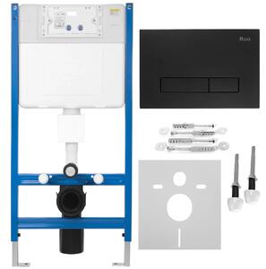 Podomietkový WC systém K011A-Q + tlačidlá HD Black