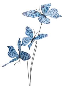 Dekoračná vetvička s modrými motýlikami Butterfly - 10*10*65 cm - Clayre & Eef