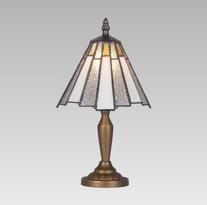 PREZENT Stolová vitrážová lampa TIFFANY TABLE, 1xE14, 40W, antická hnedá