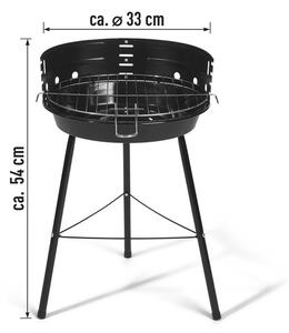 Grillmeister Okrúhly gril na drevené uhlie GRG 33 A1, Ø 33 cm (100361612)