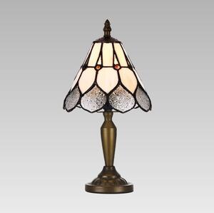 PREZENT Stolová vitrážová lampa TIFFANY XIII, 1xE14, 40W, antická hnedá