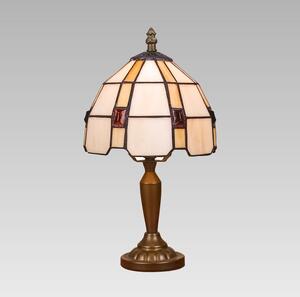 PREZENT Stolová vitrážová lampa TIFFANY XII, 1xE14, 40W, antická hnedá