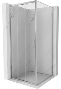 Mexen Exo, posuvná sprchová kabína, dvere 80 cm + bočná stena 80 cm, transparentné sklo, chróm, 8153-080-080-01-00