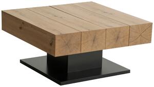KONFERENČNÝ STOLÍK, čierna, farba duba, kompozitné drevo, 80/80/40 cm Carryhome - Stolíky do obývačky