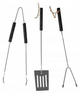 Záhradný gril na drevené uhlie BBQ 87x35 cm, čierny/červený