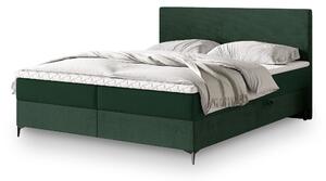 Čalúnená boxspring manželská posteľ Torrel 180x200 - tmavozelená