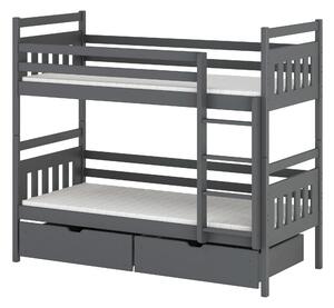 Detská posteľ 90 x 190 cm ARAS (s roštom a úl. priestorom) (grafit). Vlastná spoľahlivá doprava až k Vám domov. 1013427
