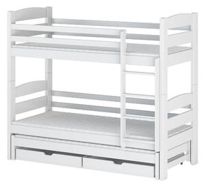 Detská poschodová posteľ 90 cm Celsa (biela) (s roštami). Vlastná spoľahlivá doprava až k Vám domov. 615025