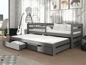 Detská posteľ 90 cm Simo (grafit) (s roštom). Vlastná spoľahlivá doprava až k Vám domov. 615022