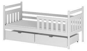Detská posteľ 80 x 180 cm Kasey (s roštom a úl. priestorom) (biela). Vlastná spoľahlivá doprava až k Vám domov. 1012801