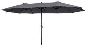 Ak furniture Dvojitý záhradný slnečník TILIA 460x270 cm tmavosivý