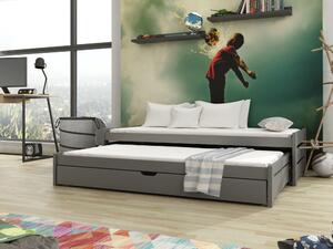 Detská posteľ 80 x 180 cm ANISSA (s roštom a úl. priestorom) (grafit). Vlastná spoľahlivá doprava až k Vám domov. 1013002