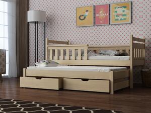 Detská posteľ 80 x 180 cm DORIA (s roštom a úl. priestorom) (borovica). Vlastná spoľahlivá doprava až k Vám domov. 1013012