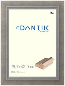 DANTIK rám na obraz 29,7x42 | AMALFI šedá (Plexi Čiré)