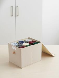 Sinsay - Úložný box s vekom a úchytkou - béžová