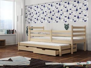 Detská posteľ 80 x 180 cm MONTY (s roštom a úl. priestorom) (borovica). Vlastná spoľahlivá doprava až k Vám domov. 1013028