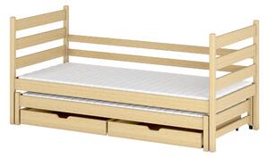 Detská posteľ 80 x 180 cm MONTY (s roštom a úl. priestorom) (borovica). Vlastná spoľahlivá doprava až k Vám domov. 1013028