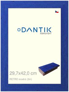 DANTIK rám na obraz 29,7x42 | RETRO modrá (Plexi Čiré)