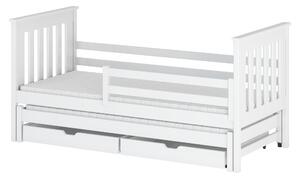 Detská posteľ 80 x 180 cm TOYA (s roštom a úl. priestorom) (biela). Vlastná spoľahlivá doprava až k Vám domov. 1013041