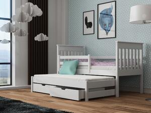 Detská posteľ 80 x 180 cm TOYA (s roštom a úl. priestorom) (biela). Vlastná spoľahlivá doprava až k Vám domov. 1013041