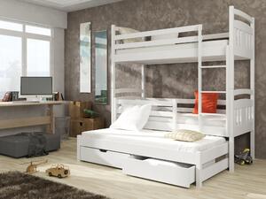 Detská posteľ 90 x 190 cm IVA (s roštom a úl. priestorom) (biela). Vlastná spoľahlivá doprava až k Vám domov. 1013225