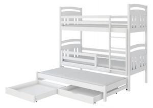 Detská posteľ 80 x 180 cm IVA (s roštom a úl. priestorom) (biela). Vlastná spoľahlivá doprava až k Vám domov. 1013165