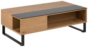 KONFERENČNÝ STOLÍK, čierna, farba duba, kov, sklo, kompozitné drevo, 110/60/35 cm Livetastic - Stolíky do obývačky, Online Only