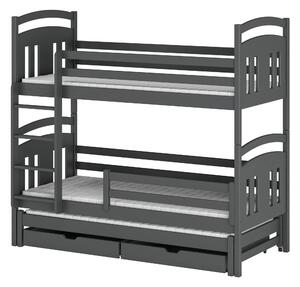 Detská posteľ 80 x 180 cm IVA (s roštom a úl. priestorom) (grafit). Vlastná spoľahlivá doprava až k Vám domov. 1013166